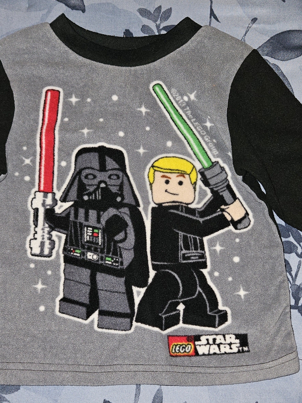 LEGO Star Wars Kids Grey & Black Lightsaber Tee Size 4
